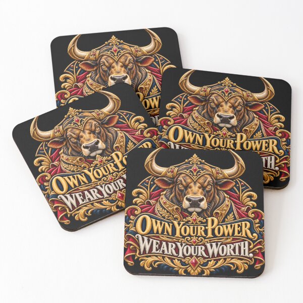 Item preview, Bull Motivation Quote – Own Your Power, Wear Your Worth Embroidered Crest designed and sold by Emoji Emblems.