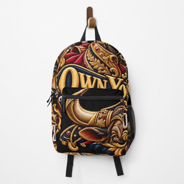 Item preview, Bull Motivation Quote – Own Your Power, Wear Your Worth Embroidered Crest designed and sold by Emoji Emblems.