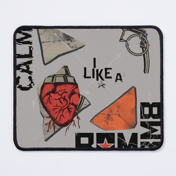 Item preview, Calm Like A Bomb Heart Grenade Graphic-9 designed and sold by GerrySchafer.