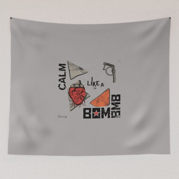 Item preview, Calm Like A Bomb Heart Grenade Graphic-9 designed and sold by GerrySchafer.