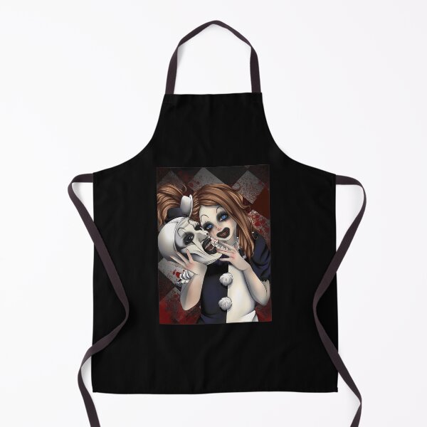 Item preview, Dark Carnival Clown Girl Holding Scary Mask designed and sold by RubyPJackson.