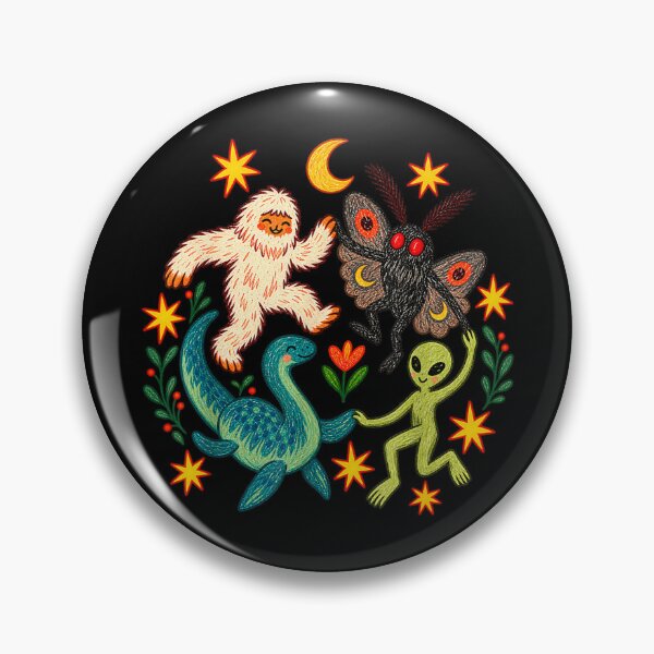Item preview, Funny Dancing Cryptids Bigfoot Mothman Alien Halloween designed and sold by YubitaLeLe.