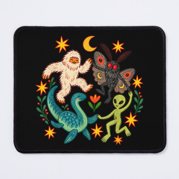 Item preview, Funny Dancing Cryptids Bigfoot Mothman Alien Halloween designed and sold by YubitaLeLe.