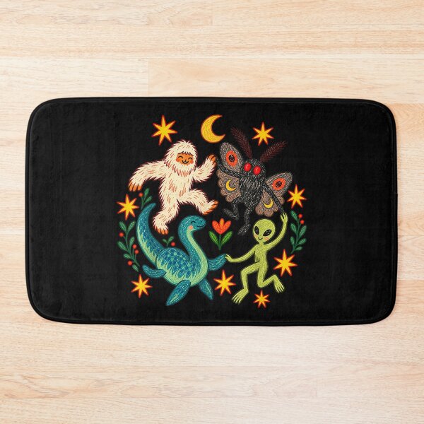 Item preview, Funny Dancing Cryptids Bigfoot Mothman Alien Halloween designed and sold by YubitaLeLe.
