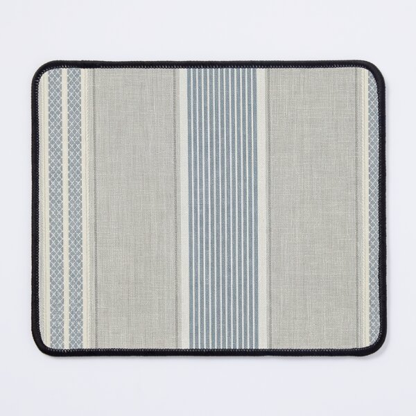 Item preview, French Country Linen Stripe Pattern in Grey designed and sold by Mindful Wall Art Studio.