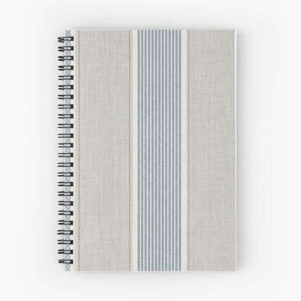 Item preview, French Country Linen Stripe Pattern in Grey designed and sold by Mindful Wall Art Studio.