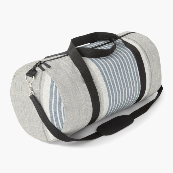 Item preview, French Country Linen Stripe Pattern in Grey designed and sold by Mindful Wall Art Studio.