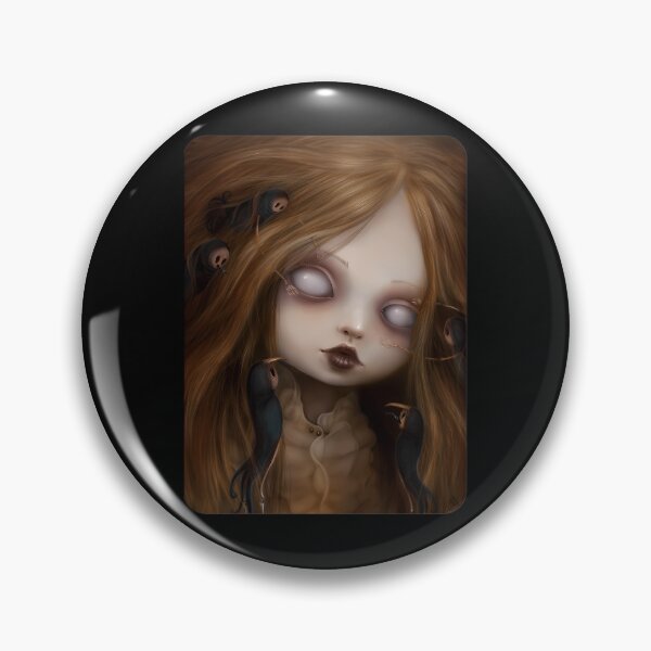 Item preview, Surreal Gothic Doll Portrait White Eyes Fantasy designed and sold by RubyPJackson.