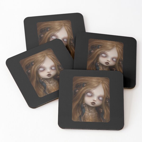 Item preview, Surreal Gothic Doll Portrait White Eyes Fantasy designed and sold by RubyPJackson.
