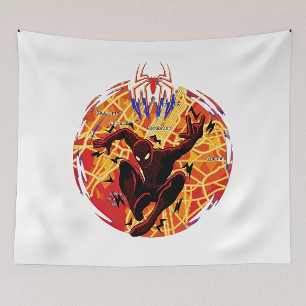 Item preview, Web Crawler City Map Hero Arachnid Protector Comic Style Art designed and sold by ParkerDuerson.