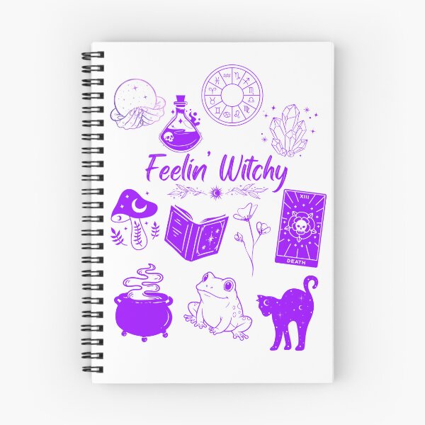 Item preview, Feelin Witchy Halloween Doodles Sketches Cauldron Frog Tarot Crystals designed and sold by JaymeOctober.