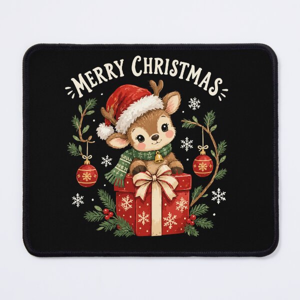 Item preview, Cute Christmas Reindeer Holiday Gift Red Bow Festive Winter Design designed and sold by mraihan.