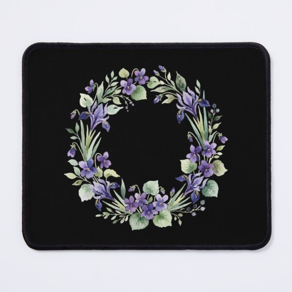 Item preview, Watercolor Purple Violet Floral Wreath Botanical Art designed and sold by bvdesignart.