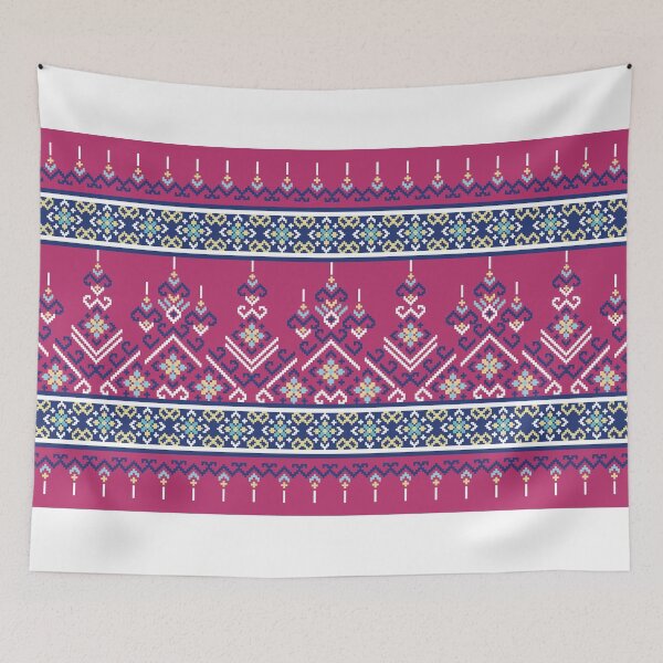 Item preview, Traditional Thai Tribal Textile Seamless Border Pattern designed and sold by PowerAntShop.