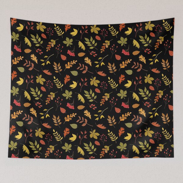 Item preview, Dark Cottagecore Autumn Leaves Berry Botanical Pattern Travel designed and sold by FestivityFinds.
