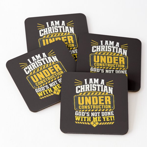 Item preview, I Am A Christian Under Construction Faith Message Work Zone designed and sold by ImeldaSparks.