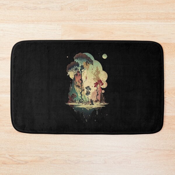 Item preview, Surreal Floating Island Forest Mountain Nature Painting designed and sold by jargolamo.
