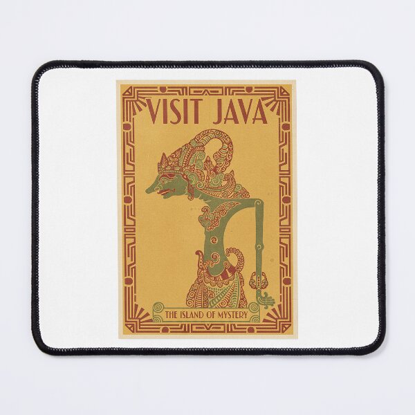 Item preview, Visit Java Vintage Travel Poster – Traditional Wayang Kulit Art designed and sold by cannsuh.