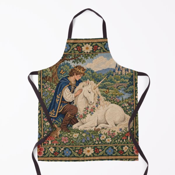 Item preview, Rug Tapestry Style Unicorn and Prince I Castle Art  designed and sold by DrewRomeoCo.