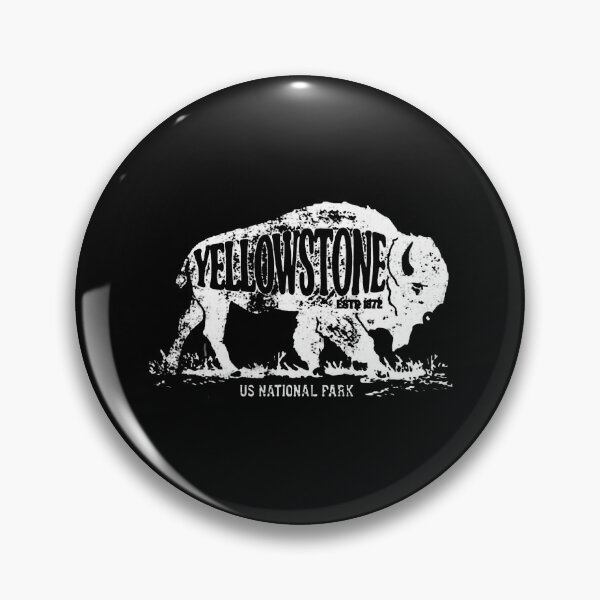 Item preview, Yellowstone US National Park Vintage Bison Buffalo Art designed and sold by bikinemosi.