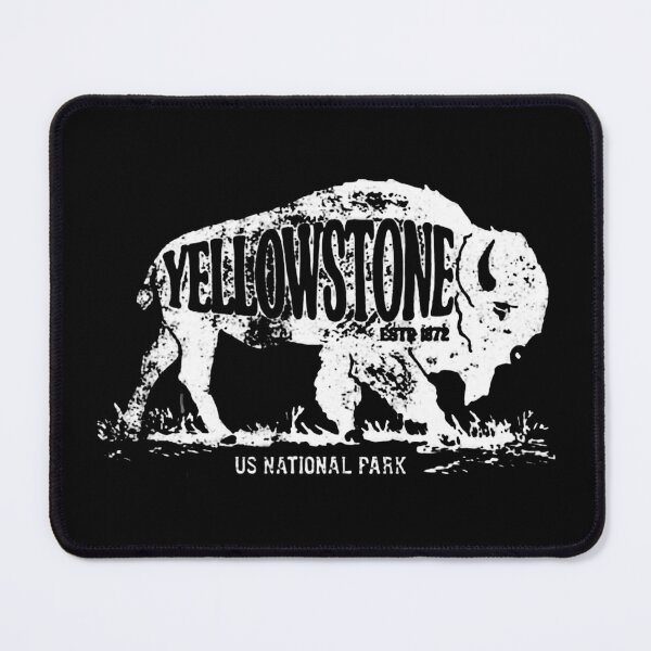 Item preview, Yellowstone US National Park Vintage Bison Buffalo Art designed and sold by bikinemosi.
