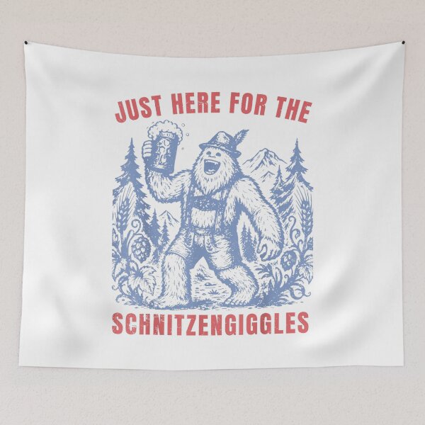 Item preview, Just Here for The Schnitzengiggles Sasquatch Oktoberfest designed and sold by YubitaLeLe.