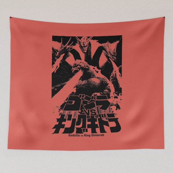 Item preview, Gojira vs King Ghidorah Minus Zero Retro Monsters Vintage Fan Art designed and sold by QuietnoiseMax.