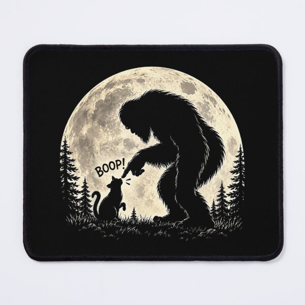 Item preview, Bigfoot Boop Cat Moon Funny Sasquatch Humor Mens Womens Kids designed and sold by YubitaLeLe.