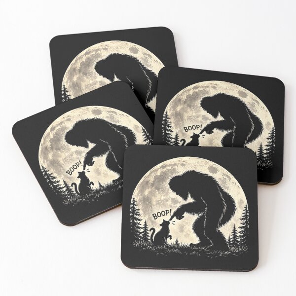 Item preview, Bigfoot Boop Cat Moon Funny Sasquatch Humor Mens Womens Kids designed and sold by YubitaLeLe.