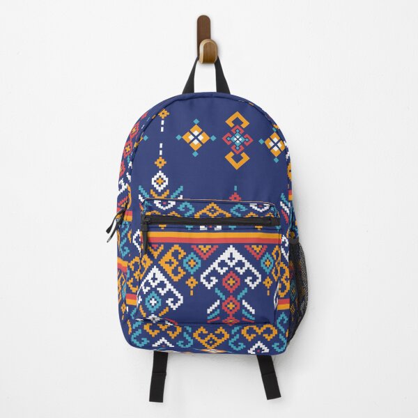 Item preview, Blue Thai Hill Tribe Textile Border Seamless Pattern designed and sold by PowerAntShop.