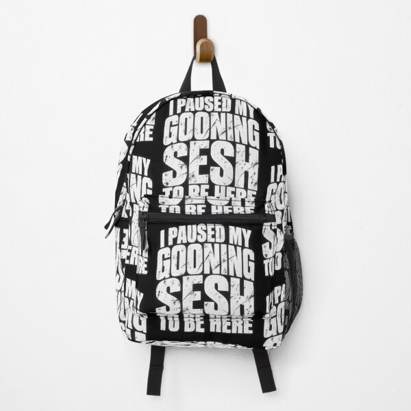 Item preview, I Paused My Gooning Sesh To Be Here Sarcastic Internet Meme Typography Art designed and sold by Morbiusshop.