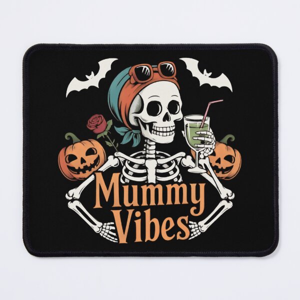 Item preview, Mummy Vibes Skeleton Mom Bandana Funny Halloween Pumpkin Cocktail designed and sold by Zizo-DR44.