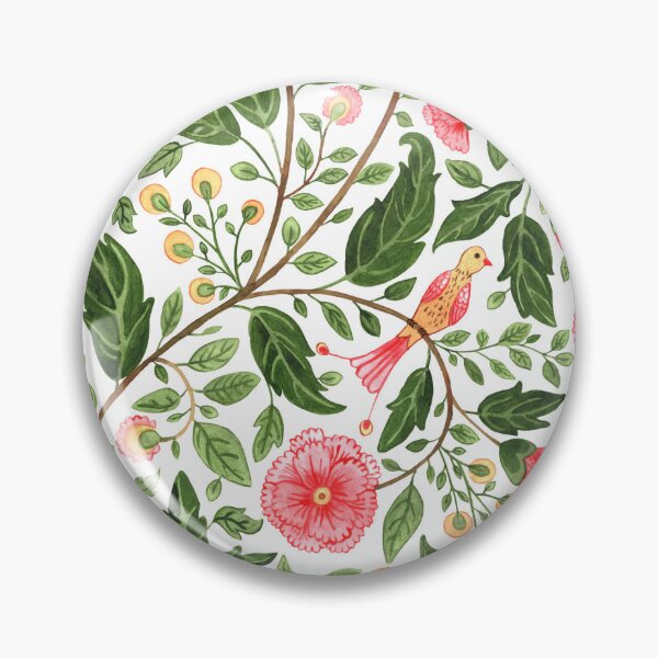 Item preview, Cottagecore Birds and Flowers Botanical Pattern designed and sold by GabrielleStudio.