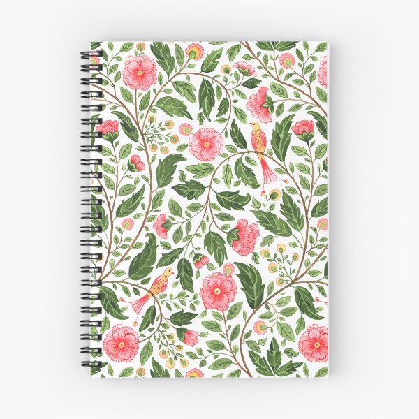 Artikelvorschau, Botanisches Muster im Cottagecore-Stil mit Vögeln und Blumen entworfen und verkauft von GabrielleStudio.