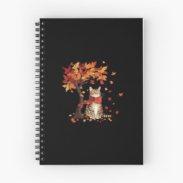 Item preview, Cat Under Autumn Tree With Fall Leaves Thanksgiving designed and sold by nryum.