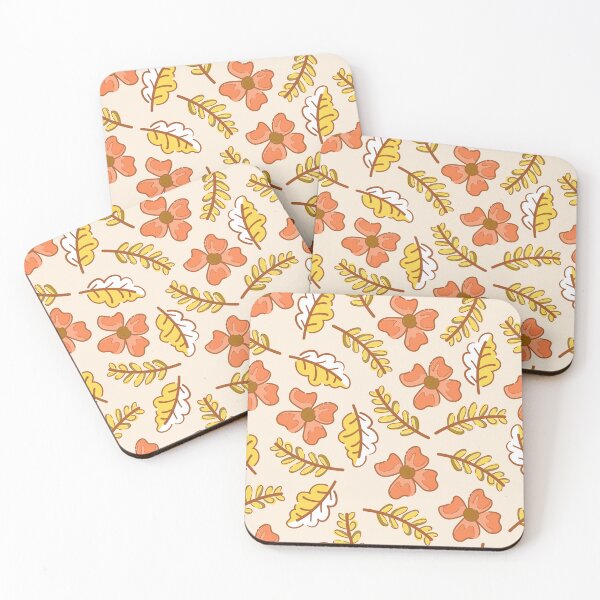 Item preview, Retro 70s Autumn Floral Leaves Pattern Cottagecore designed and sold by FestivityFinds.
