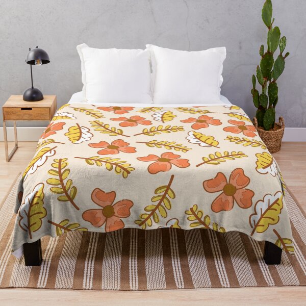 Item preview, Retro 70s Autumn Floral Leaves Pattern Cottagecore designed and sold by FestivityFinds.