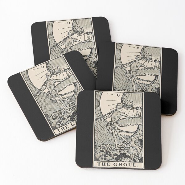 Item preview, Vintage Tarot Card The Ghoul Skeleton Woodcut designed and sold by LuellaCFincher.