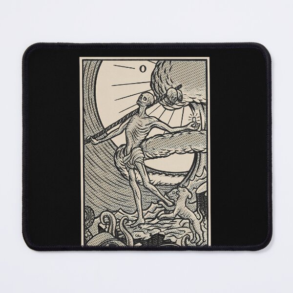 Item preview, Vintage Tarot Card The Ghoul Skeleton Woodcut designed and sold by LuellaCFincher.