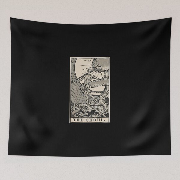 Item preview, Vintage Tarot Card The Ghoul Skeleton Woodcut designed and sold by LuellaCFincher.