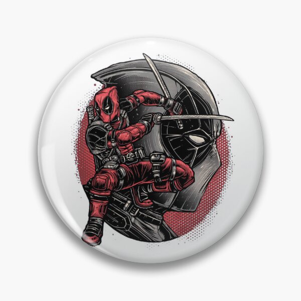 Item preview, Red Ninja Mercenary Dual Katana Swords Masked Assassin Comic Art designed and sold by Machomanshop.