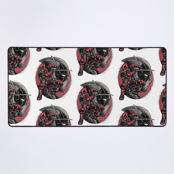 Item preview, Red Ninja Mercenary Dual Katana Swords Masked Assassin Comic Art designed and sold by Machomanshop.