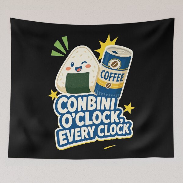 Item preview, Japanese Culture Conbini O'Clock Coffee Snack Kawaii Japanese Design designed and sold by Uglyandcute.