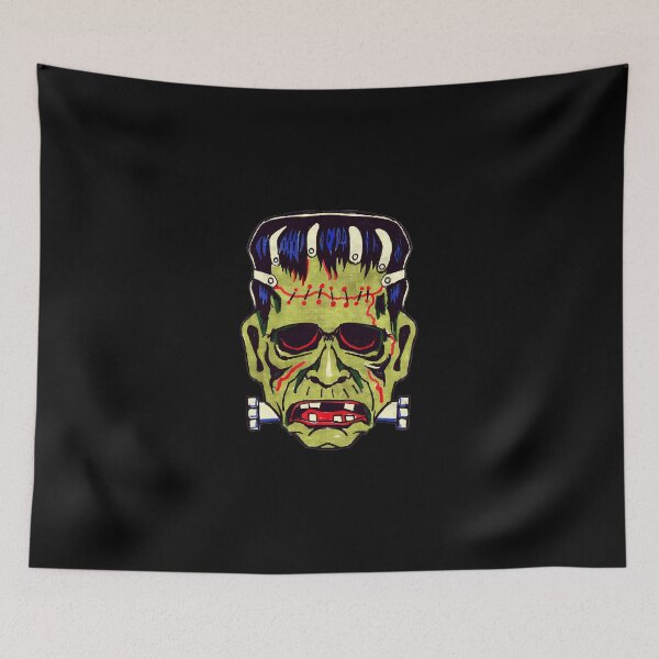 Item preview, Green Monster Face Halloween Stitch Costume Art designed and sold by LuellaCFincher.