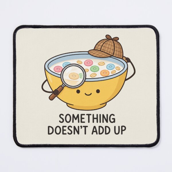 Item preview, Something Doesn't Add Up | Cute Detective Cereal Humor designed and sold by MrDev.