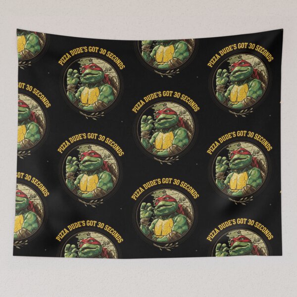 Item preview, Vintage Red Masked Turtle Waiting For Pizza Delivery Retro Comic Art designed and sold by Morbiusshop.