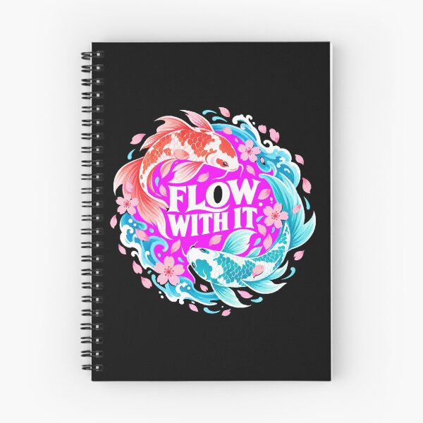 Item preview, Japanese Culture Koi Sakura Flow Japanese Fish Wave Art designed and sold by Uglyandcute.