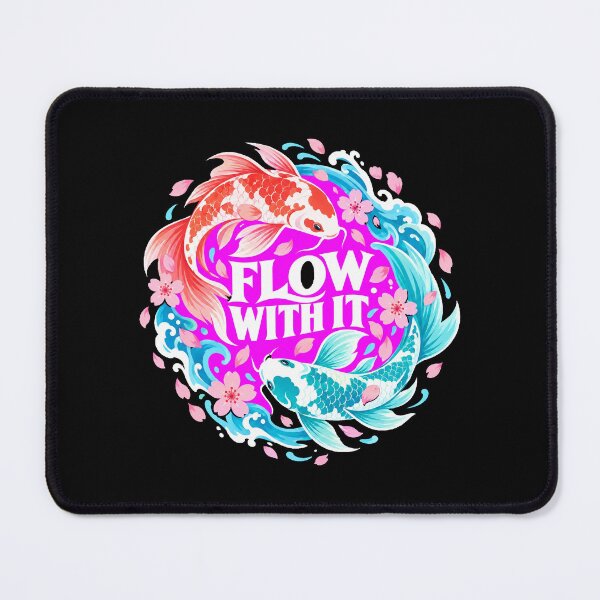 Item preview, Japanese Culture Koi Sakura Flow Japanese Fish Wave Art designed and sold by Uglyandcute.