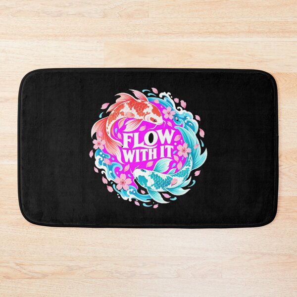 Item preview, Japanese Culture Koi Sakura Flow Japanese Fish Wave Art designed and sold by Uglyandcute.