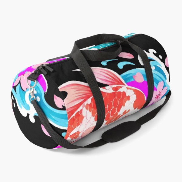 Item preview, Japanese Culture Koi Sakura Flow Japanese Fish Wave Art designed and sold by Uglyandcute.